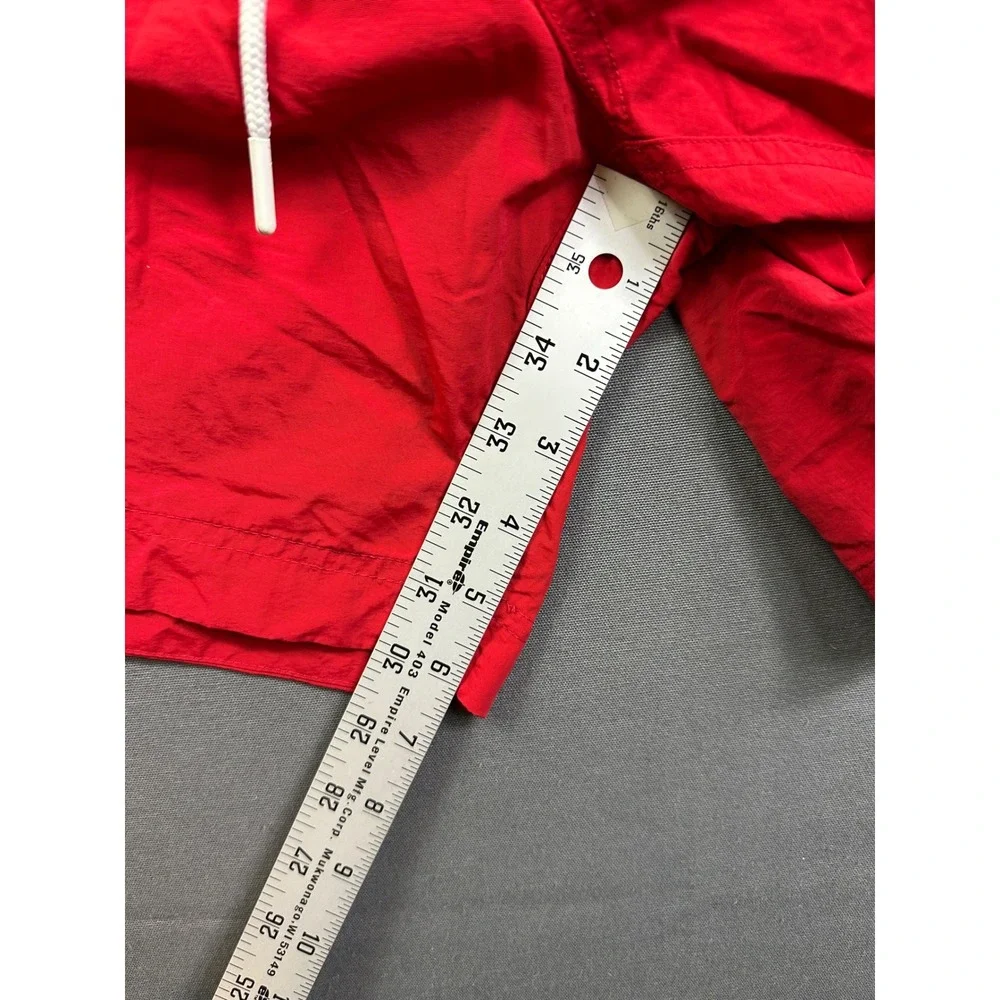 Tommy Hilfiger Men Red Swim Trunks Striped Mesh Lined Board Shorts Size M